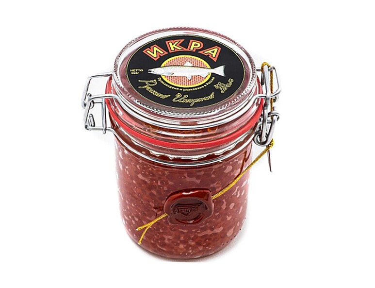Красная икра лососевая "Русский икорный дом", 350 г