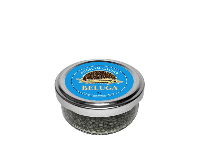 Белужья черная икра, "Russian Caviar", 50 г