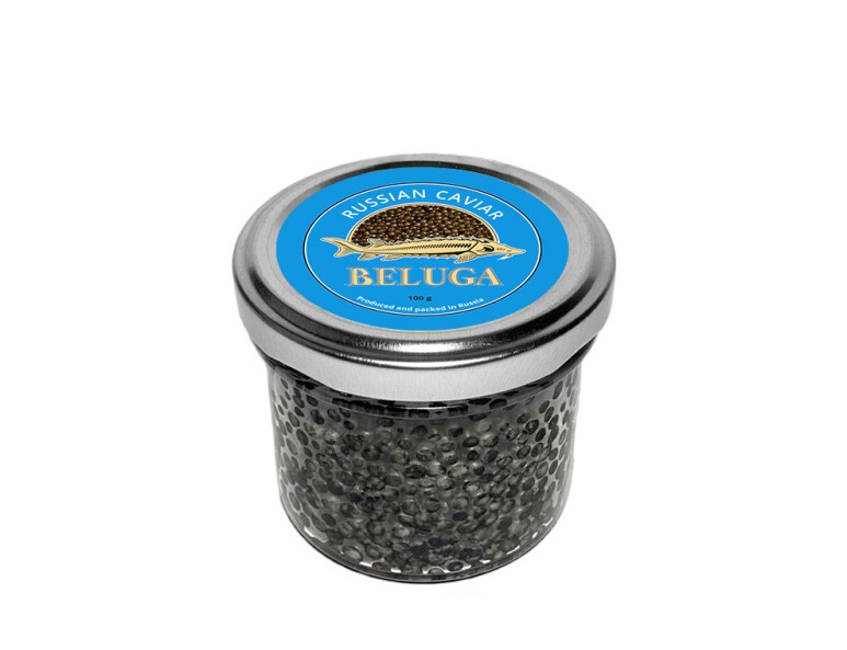 Белужья черная икра, "Russian Caviar", 100 г