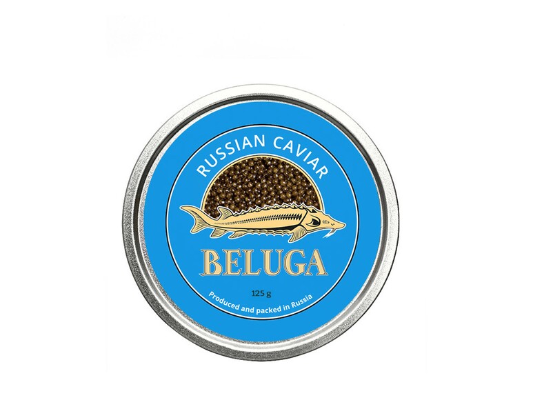 Белужья черная икра, "Russian Caviar", 125 г