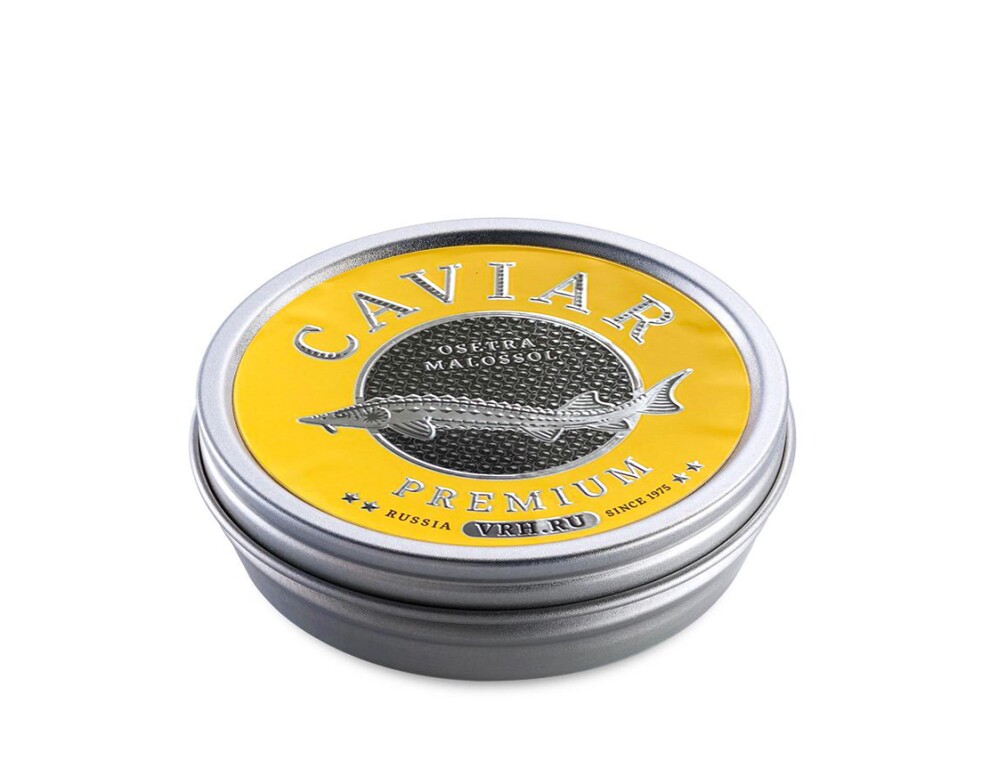 Черная икра осетра Premium "Волгореченскрыбхоз", 125 г - купить в ...